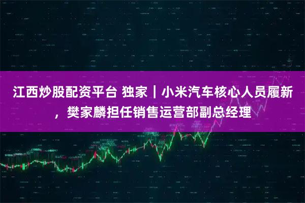 江西炒股配资平台 独家｜小米汽车核心人员履新，樊家麟担任销售运营部副总经理